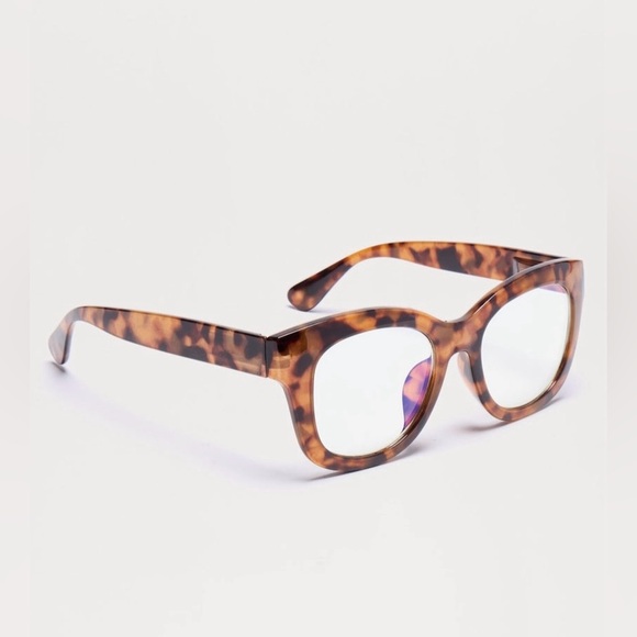 Tortoise Shell Square Blue Light Sunglasses - Picture 2 of 6